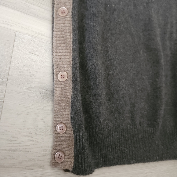 NWT Knit Wool VEST 100% Lambs Wool Vintage 80's Neutral Grandpa Grandma Academia - Picture 7 of 12